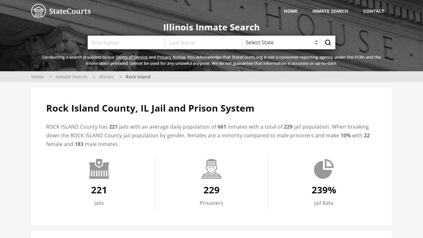 Rock Island County, IL Inmate Search - StateCourts