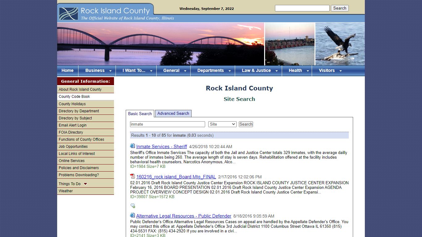 Rock Island County Site Search